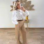 Pantalón de vestir caída recto