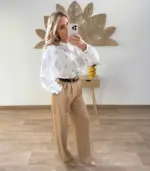 Pantalón de vestir caída recto
