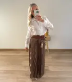 Falda plisada larga - Imagen 2