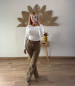 Pantalón vaquero recto bolsillos delanteros - Imagen 2