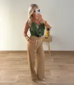 Pantalón de vestir caída recto