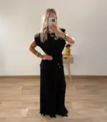 Conjunto plisado hombreras