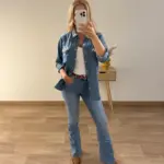 Camisa vaquera con perlas