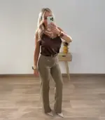 Pantalón vaquero recto bolsillos delanteros