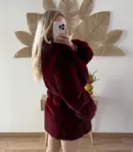 Abrigo de pelo con cinturón - Imagen 2