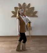 Chaleco de ante con tachuelas - Imagen 2