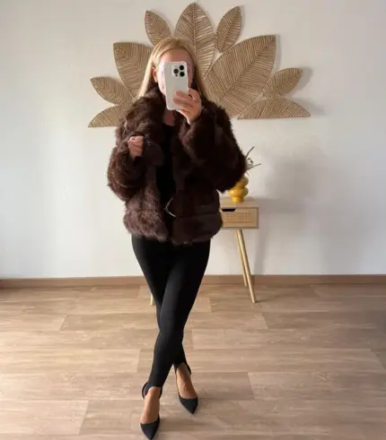 Leggins cintura alta y goma en pie