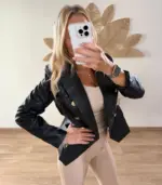 Blazer polipiel doble botonadura