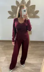 Conjunto con detalle lateral y pantalón fluido. - Imagen 7