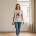 Chica con look chic para el día a día.