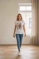 Chica con look chic para el día a día.