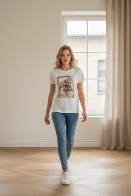 Chica con look chic para el día a día.