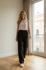 Pantalón de vestir fluido con caída recto - Imagen 6