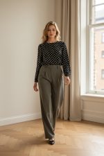 Pantalón de vestir fluido con caída recto - Imagen 9