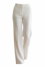 Pantalón de vestir de corte recto blanco. - Imagen 4