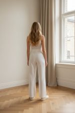 Pantalón de vestir de corte recto blanco. - Imagen 6